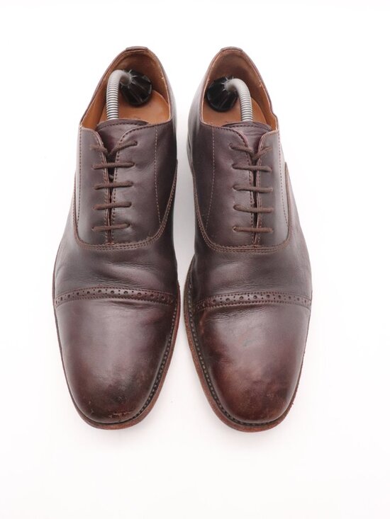 Allen Edmonds Brady Men\'s 12 D Dark Brown Cap Toe Oxford Dress Shoe Lace up main image 8